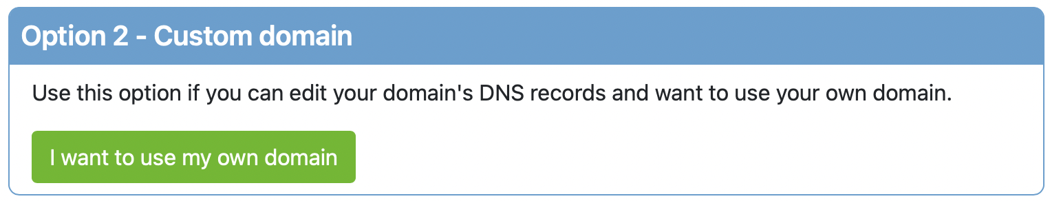 Custom Domain - XL Routes Static